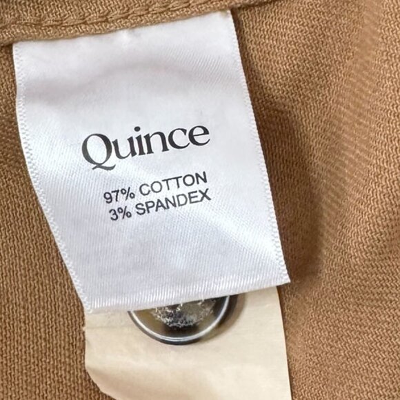 Quince Men's Organic Comfort Stretch Chore Jacket Tobacco Brown Shacket Twill M - Picture 8 of 9